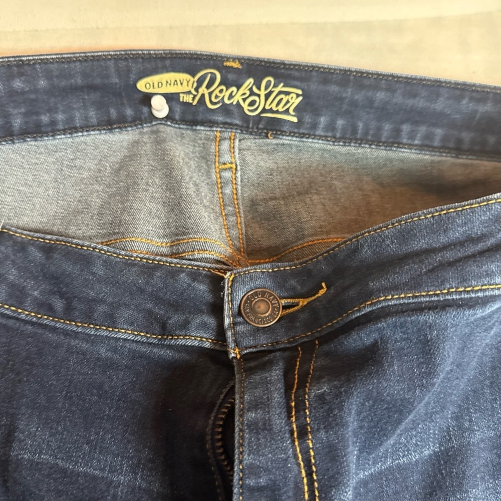 Old Navy Rockstar Regular Jeans Womens Size 18 Standard Dark Wash FA13 - Picture 10 of 16